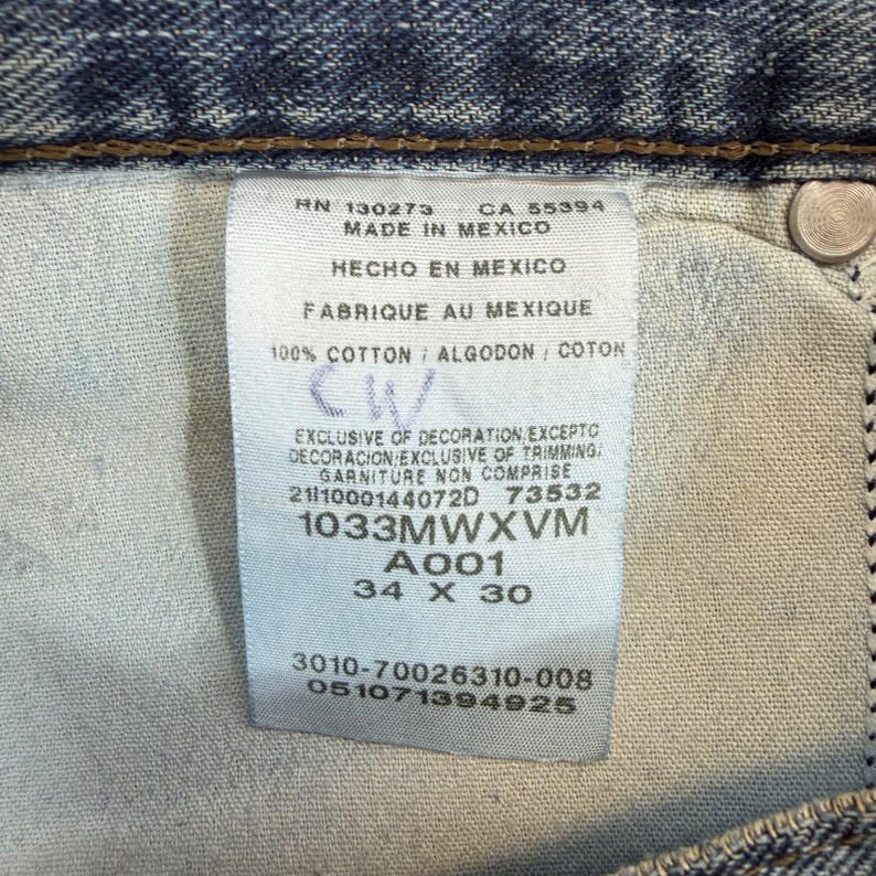 Wrangler 20X Starched Rigid Jeans Men's 34x30 Blue Denim Pants Western Cowboy image 4