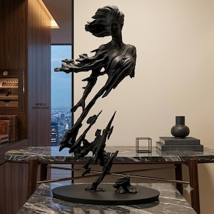 Lyxskulptur av en kvinnlig silhuett - Abstrakt kvinnastaty - Modern byst - Chic takvåningsinredning för vardagsrum