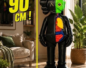 Figurine Style pop art style KAWS jusqu'à 90 cm - Figurine Art Toy Anatomie de style Bearbrick - Décoration XXL Salon Hypebeast Pop Art