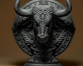 Taurus Astrological Sign Sculpture - Modern Design Zodiac Statuette