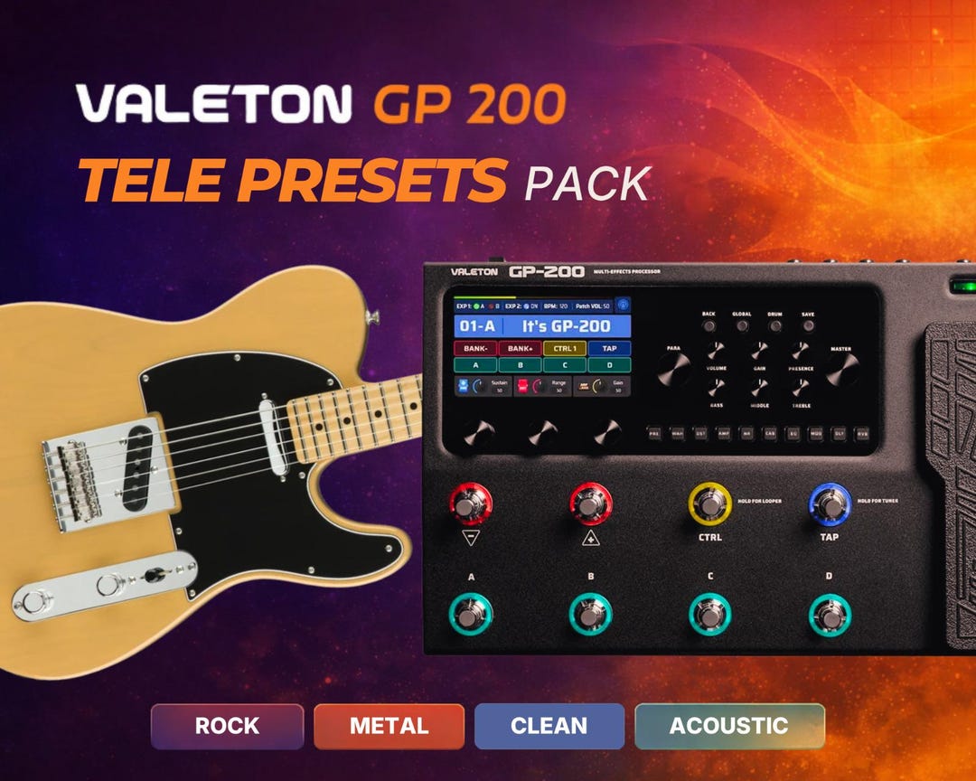 Valeton GP 200 Telecaster Presets – Pro Guitar Tones Rock Metal Clean ...
