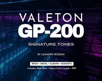 Paquete de preajustes Valeton GP-200 para Strat LP Super Strat Tele Pro Rock Metal Tonos limpios Demo de firma incluida