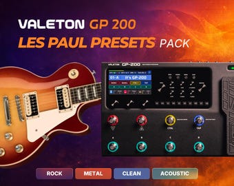 Presets Valeton GP 200 para Les Paul – Tonos de guitarra profesionales Rock Metal Acústico limpio