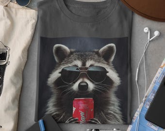 Alani Nu Raccoon Shirt, Raccoons Alani Nu Cherry Slush Animal Graphic Tee, Vintage Retro Style, Alani Energy Drink Funny Meme Gift For Women
