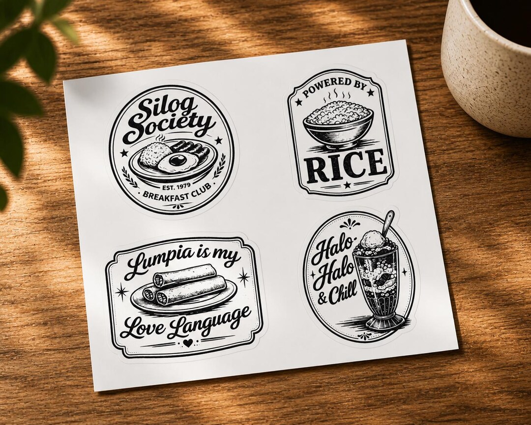 Filipino Food Stickers - Lumpia, Halo Halo, Silog, Rice - Pinoy Gift ...