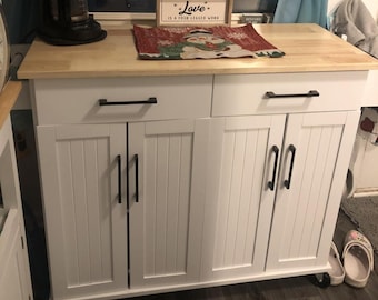 Kitchen Island with Seating Drop Leaf, Rolling Island Table with Storage, Butcher Block Island, Kitchen Cart, Island With Drawers
