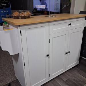 kitchen island with seating | Butcher Block Kitchen Island with Storage, Rolling Kitchen Island on Wheels with Drop Leaf and Towel Rack