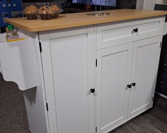 kitchen island with seating | Butcher Block Kitchen Island with Storage, Rolling Kitchen Island on Wheels with Drop Leaf and Towel Rack