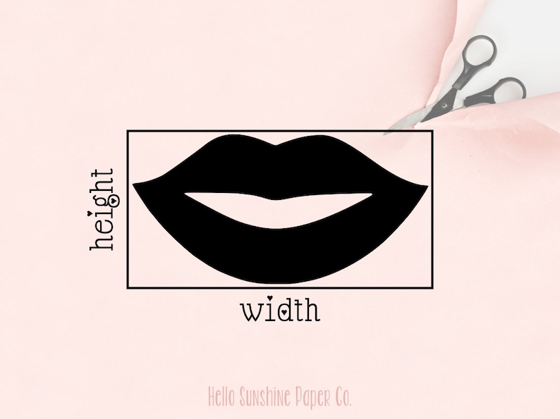 Lips Paper Cut Outs Set of 25 Etsy