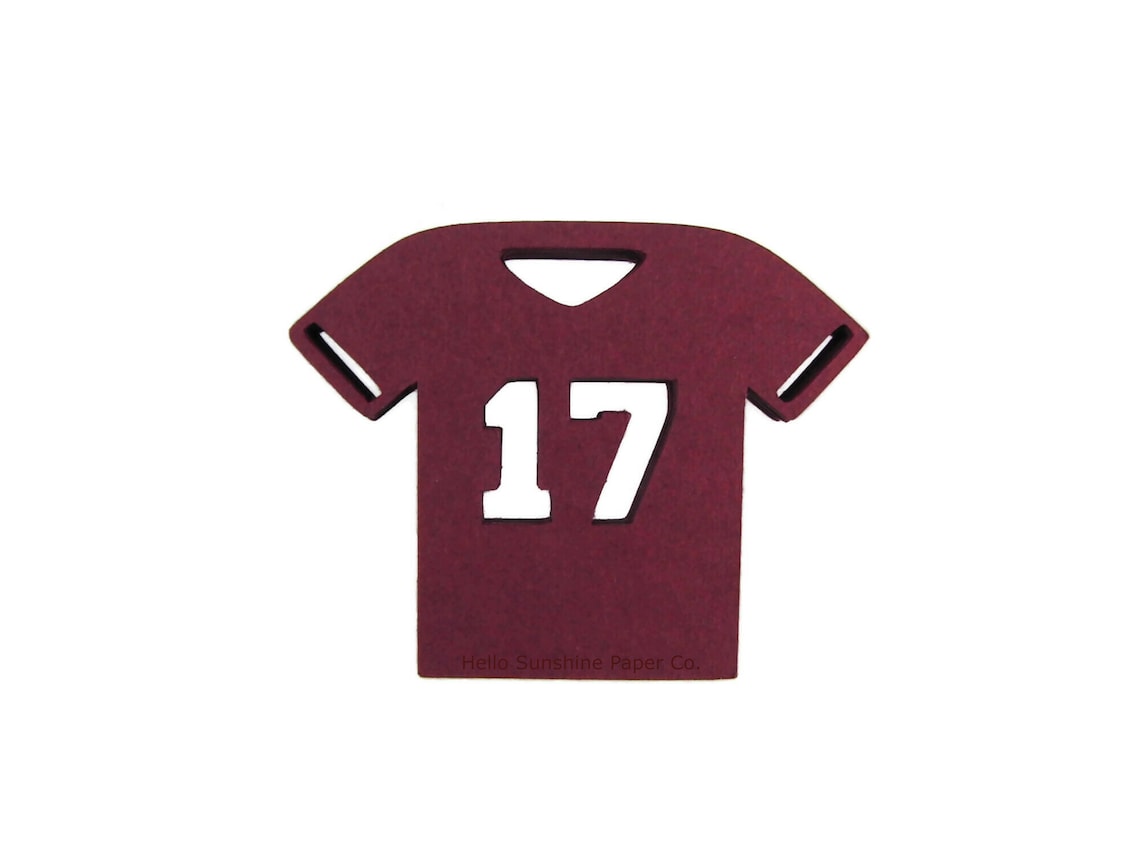 Custom Jersey Paper Cut Outs Set of 25 Etsy