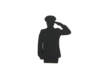 Saluting Solider Paper Cut Outs set of 25