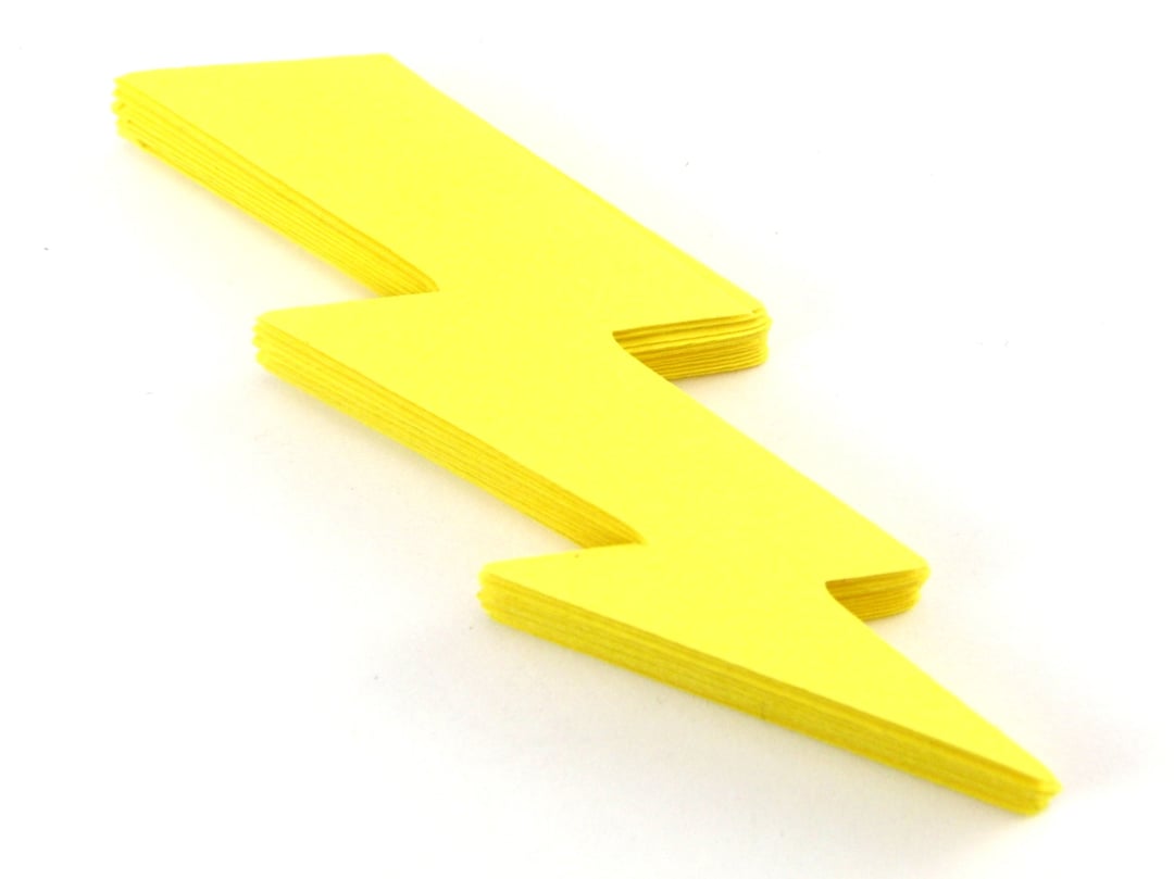 Lightning Bolt Paper Cut Outs Set of 25 Etsy