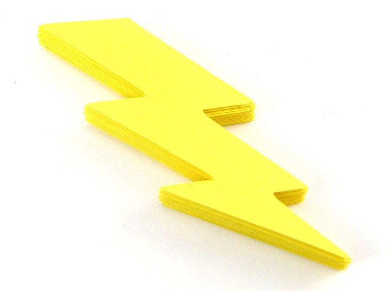 Lightning Bolt Paper Cut Outs set of 25 Etsy