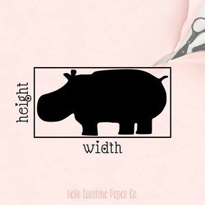 Hippo Paper Cut Outs set of 25 image 2