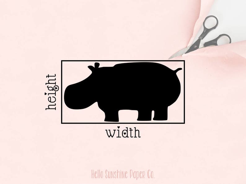 Hippo Paper Cut Outs set of 25 image 2