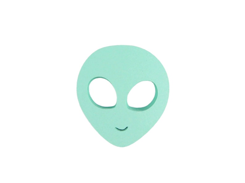 Alien Head Paper Cut Outs Set of 25 - Etsy