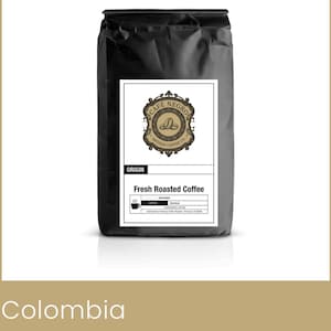 May include: A black bag of Cafe Negro Fresh Roasted Coffee from Colombia. The bag has a white label with the brand's logo and the words "Fresh Roasted Coffee". The bag is sealed and ready for use.