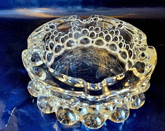 Vintage clear Walter glass ashtray