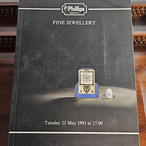 Vintage Phillips Genfer Schmuck Auktionskatalog.