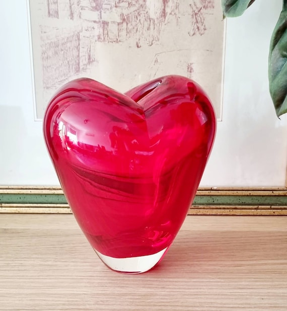 Murano Glass Salviati Heart Vase by Maria Christina Hamel. Etsy