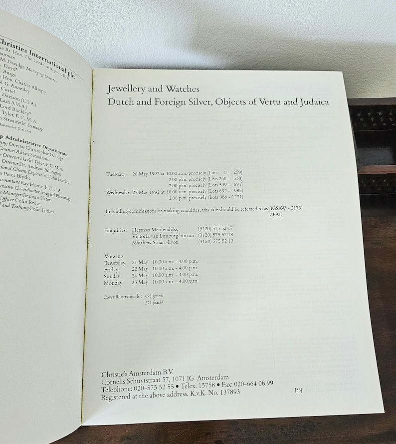 Vintage Christie's Jewellery Catalogue. Etsy