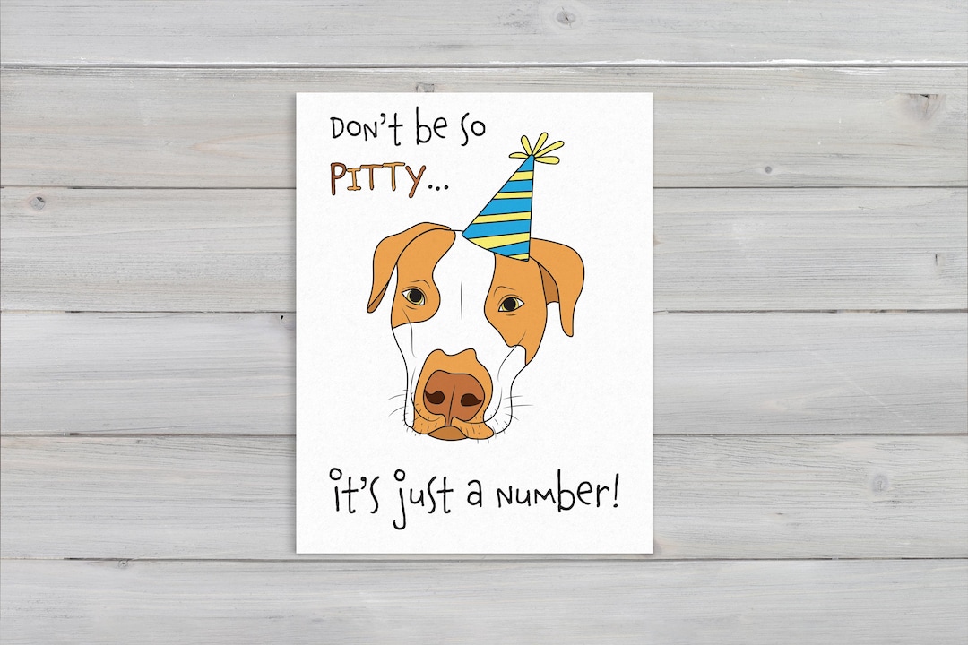 Funny Printable Dog Birthday Card | A2 Folded Card | PDF | Instant ...