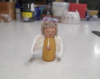 Miniature Angel Peg Doll Birthday Sympathy Birth Collectible Keepsake Unique Valentine's Day Love
