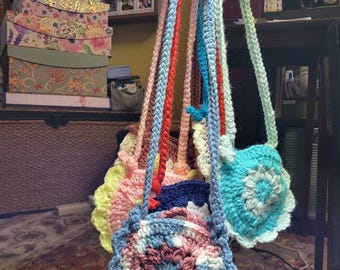 Handmade Flower Purse for Toddler or Child with Changeable Strap