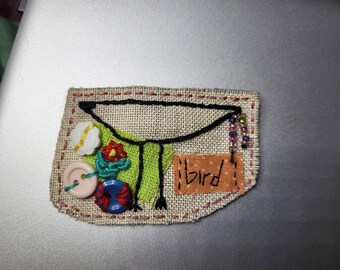 Handmade Primitive Bird Brooch Breastpin