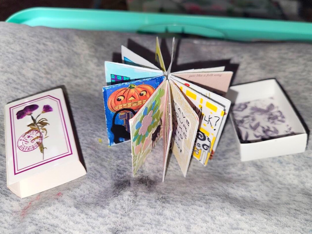 Miniature One-of-a-kind Handmade Art Book in Matchbox - Etsy
