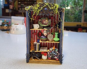 Assemblage Art Miniature Crochet Handmade Frameable Cards Wooden Trinket Boxes Peg Dolls Matchbox Art