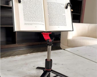 Soporte para libros de altura ajustable / Accesorio de lectura portátil para mayor comodidad / Regalo para amantes de los libros / The Book Buddy™