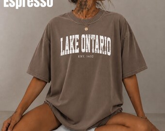 Camiseta Comfort Colors® del Lago Ontario y los Grandes Lagos, Camiseta sutil anti-Trump del Golfo de México, Regalo para amantes de los lagos canadienses