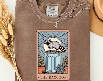 Camiseta con mensaje sobre el mapache, Comfort Colors 1717, Camiseta divertida de mapache, Salud mental del mapache, Regalo salvaje para ella, Camiseta divertida de mapache