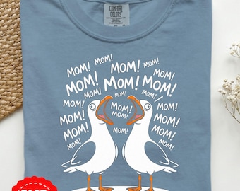 Camiseta divertida de mamá gaviota, camiseta del club de mamás sobreestimuladas, camiseta gráfica de mamá gritando gaviotas, regalo del Día de la Madre para mamá, lindo regalo para mamá