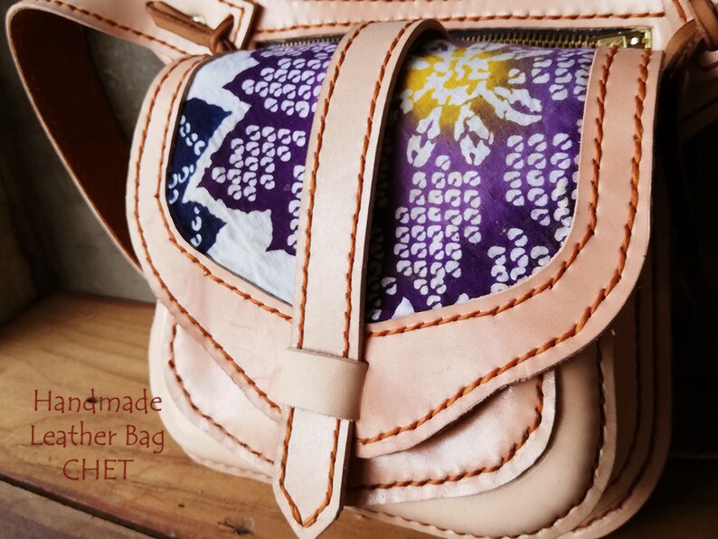 Leather Fanny Pack Bum Bag Waist Pouch Belt Pack Belly Bag Hip Sack for Men Women with Japanese Kimono fabrics