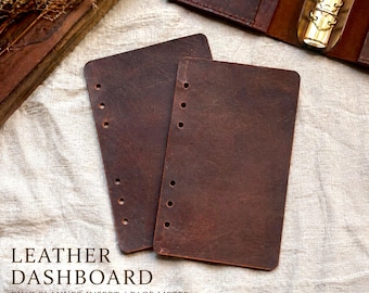 Leder Planner Dashboard Insert, A5 A6 B6 Personal, Ringbuch Divider, Planer Seitenheber, Minimal Refill Accessoire