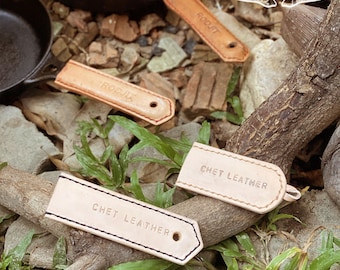 Läderhandtagsskydd för gjutjärnspanna – Handgjort, personligt, 1,8 mm tjockt läder