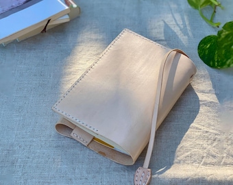 Verstellbar Leder Tagebuch & Buch Einband | A5 B6 A6 | Pflanzlich gegerbtes Minimal Design | Kostenlose Personalisierung