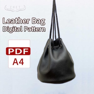 Leather Drawstring Bag - Etsy