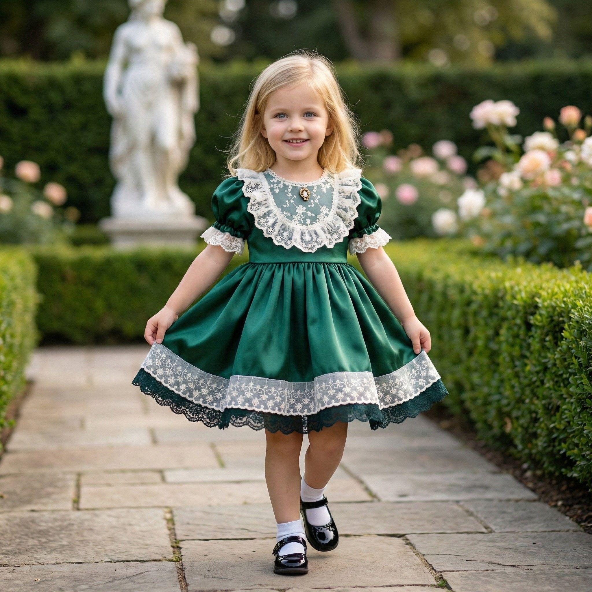 sachin and babi light blue dress Emerald Green Little Girl Dresses