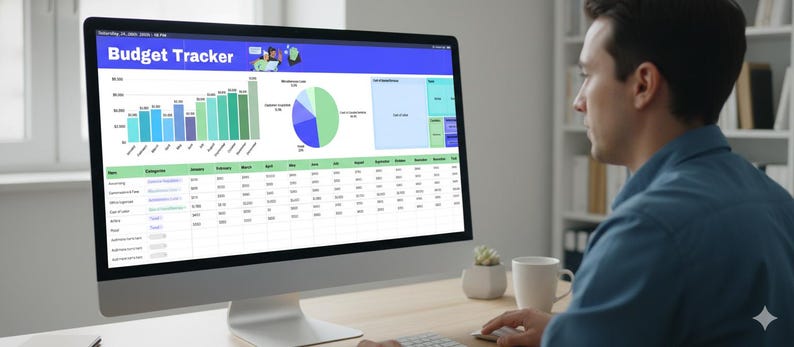 Budget Tracker Canva Template, Editable Finance Tracker, Budget Planner ...