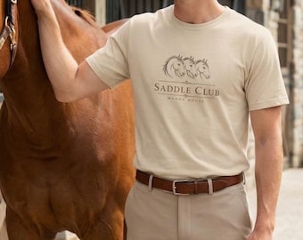 Equestrian Shirt, Saddle Club T Shirt, Horse Lover Gift, Old Money Horse Tee, Country Club Shirt, Horse Girl Shirt, Riding Club Tee