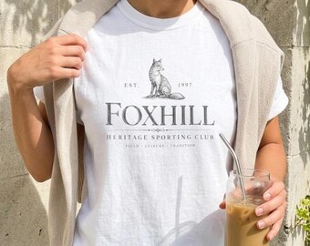 Fox Graphic Shirt, Heritage Sporting Club Tee, Vintage Fox T Shirt, Old Money Shirt, Country Club Shirt, Preppy Outdoor Shirt