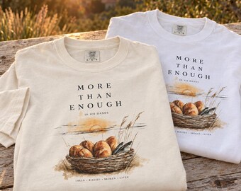 Five Loaves and Two Fish Christian Shirt, Vintage Bible Story Faith Tee, More Than Enough T-Shirt