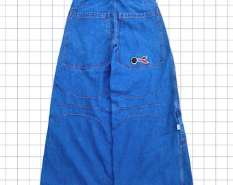 Vintage KikWear Baggy Rave Cargo Jeans - 30W