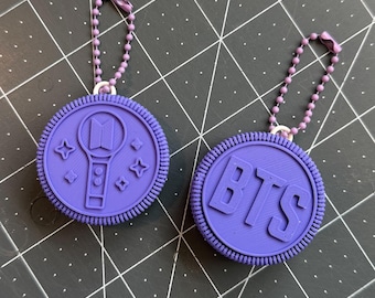 Purple Cookie Keychain | Inspired Fan Charm | Army Keychain | Cookie Keychain | Purple Backpack Charm