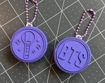 Purple Cookie Keychain | Inspired Fan Charm | Army Keychain | Cookie Keychain | Purple Backpack Charm