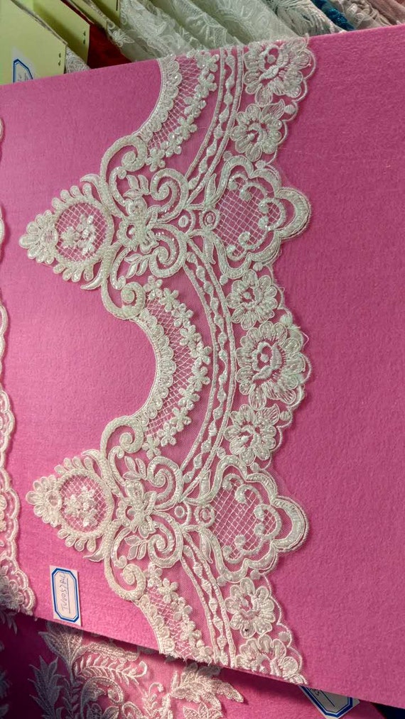 Beaded Alencon Lace Trim for Applique Corsets Burlesque Etsy