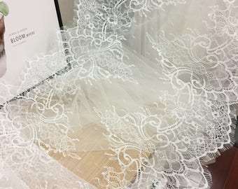 3 yards  Exquisite chantilly lace fabric for boleros, shrugs  Bridal  veil Dress Decor, Bodice